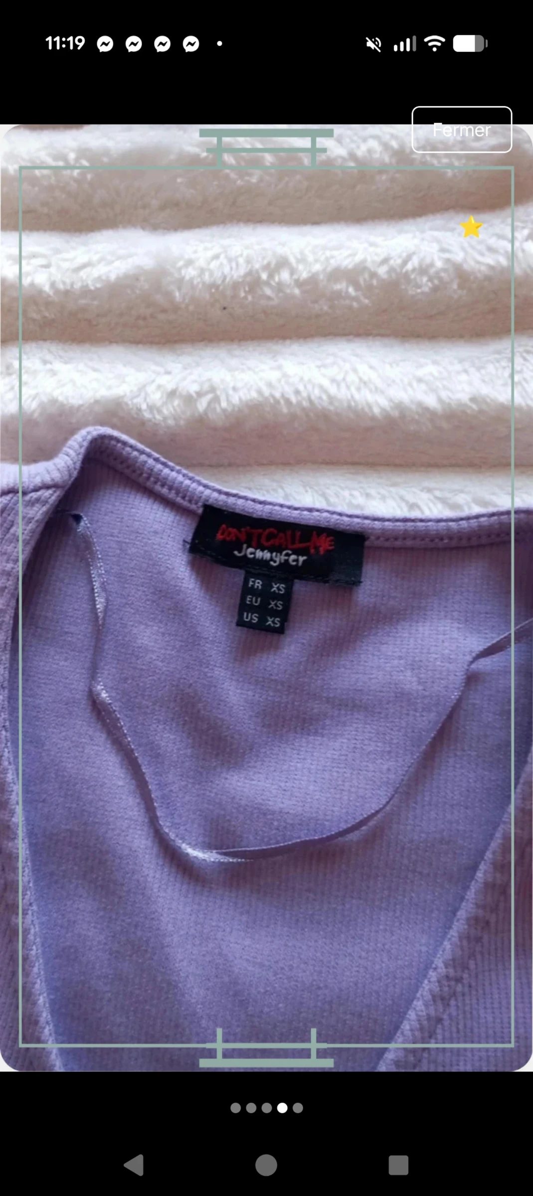 Parma / lila geribbelde crop top T-shirt Don't Call Me Jennyfer - Maat XS – photo 4